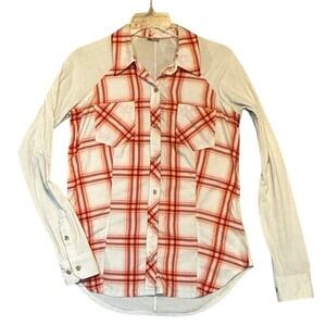 Marmot outdoors Plaid Button Up Shirt Long Sleeve Contrast Cotton Blend Small